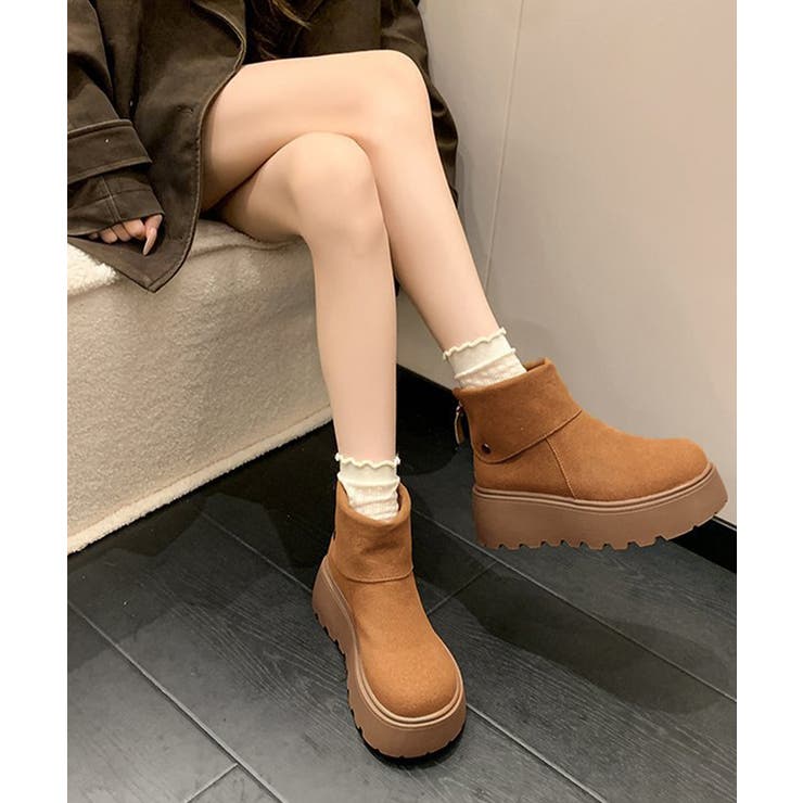 厚底ショートブーツ 秋冬シューズ美脚脚長 | Miniministore | 詳細画像13 