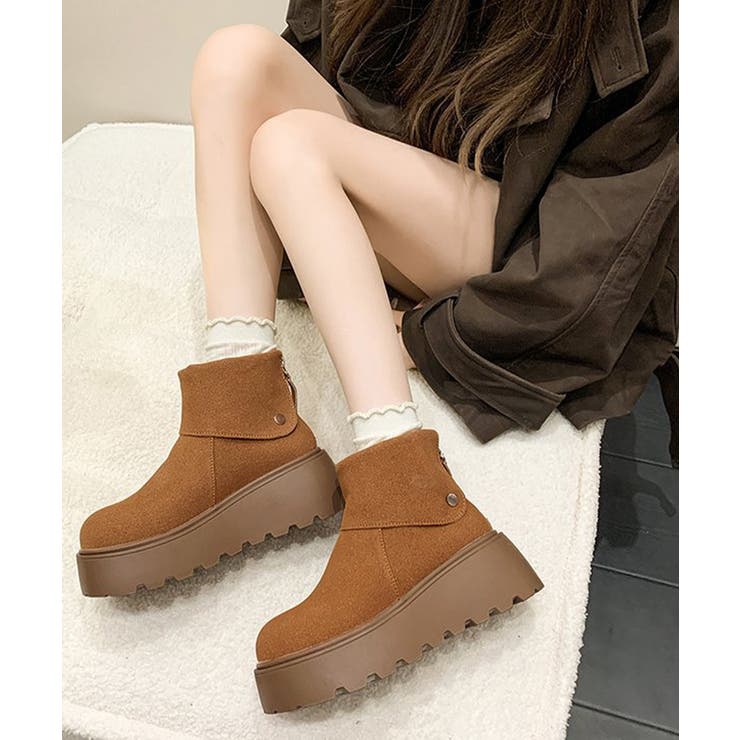 厚底ショートブーツ 秋冬シューズ美脚脚長 | Miniministore | 詳細画像14 