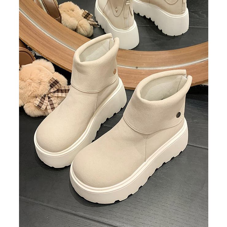 厚底ショートブーツ 秋冬シューズ美脚脚長 | Miniministore | 詳細画像19 