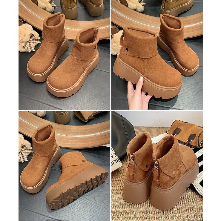 厚底ショートブーツ 秋冬シューズ美脚脚長 | Miniministore | 詳細画像22 