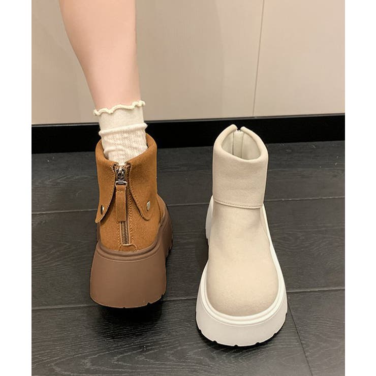 厚底ショートブーツ 秋冬シューズ美脚脚長 | Miniministore | 詳細画像4 