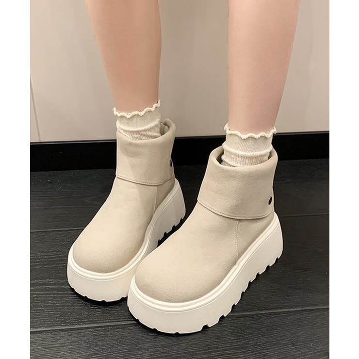 厚底ショートブーツ 秋冬シューズ美脚脚長 | Miniministore | 詳細画像5 