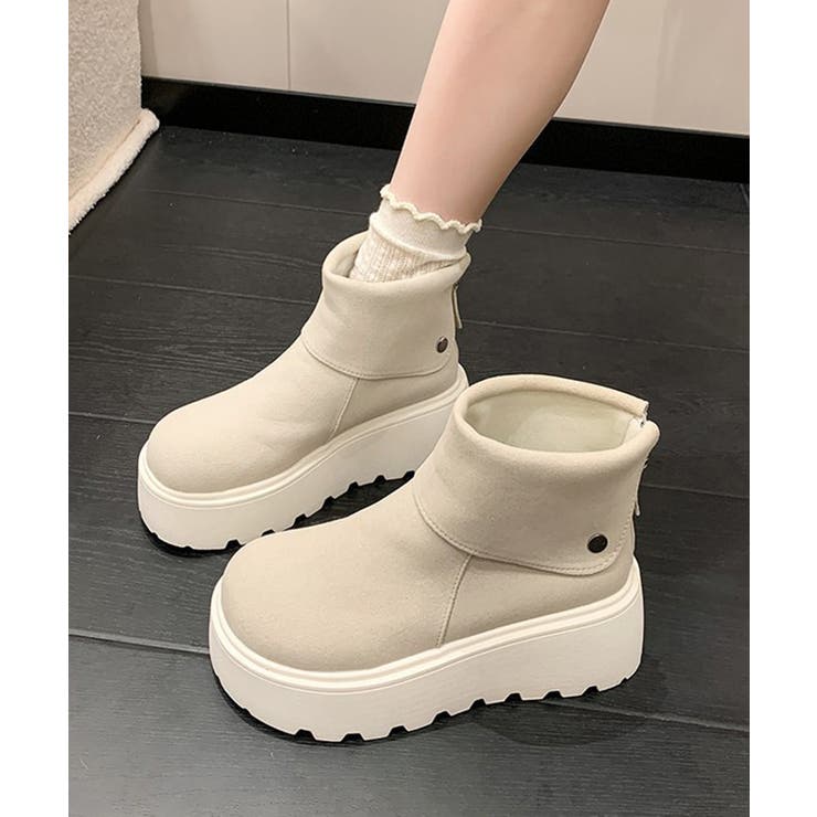 厚底ショートブーツ 秋冬シューズ美脚脚長 | Miniministore | 詳細画像7 