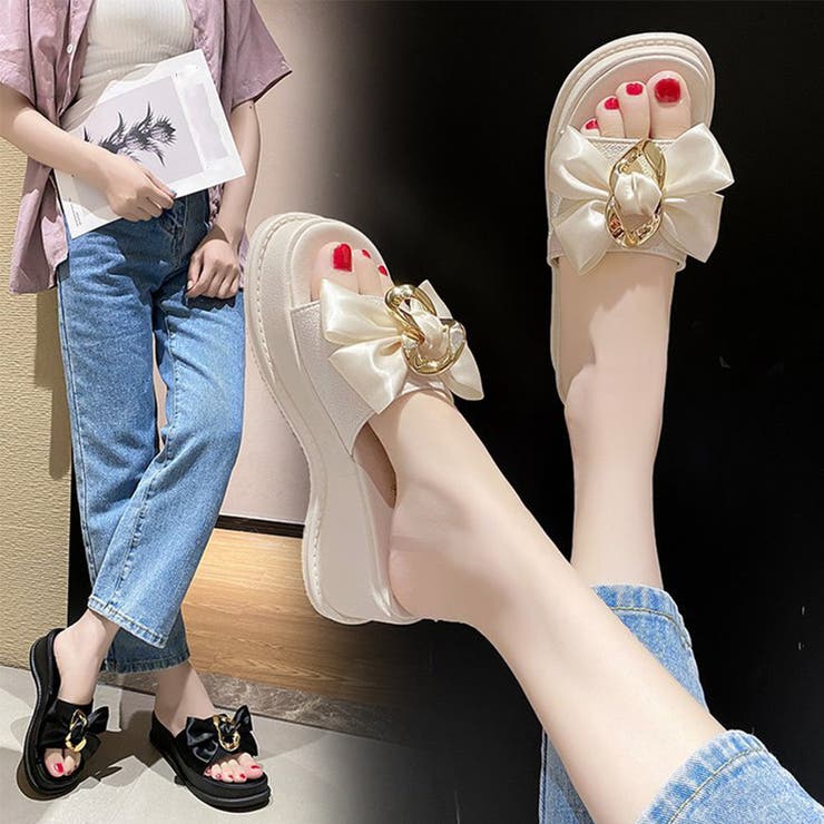 厚底サンダル 蝶結び レディース 夏靴 | Miniministore | 詳細画像12 