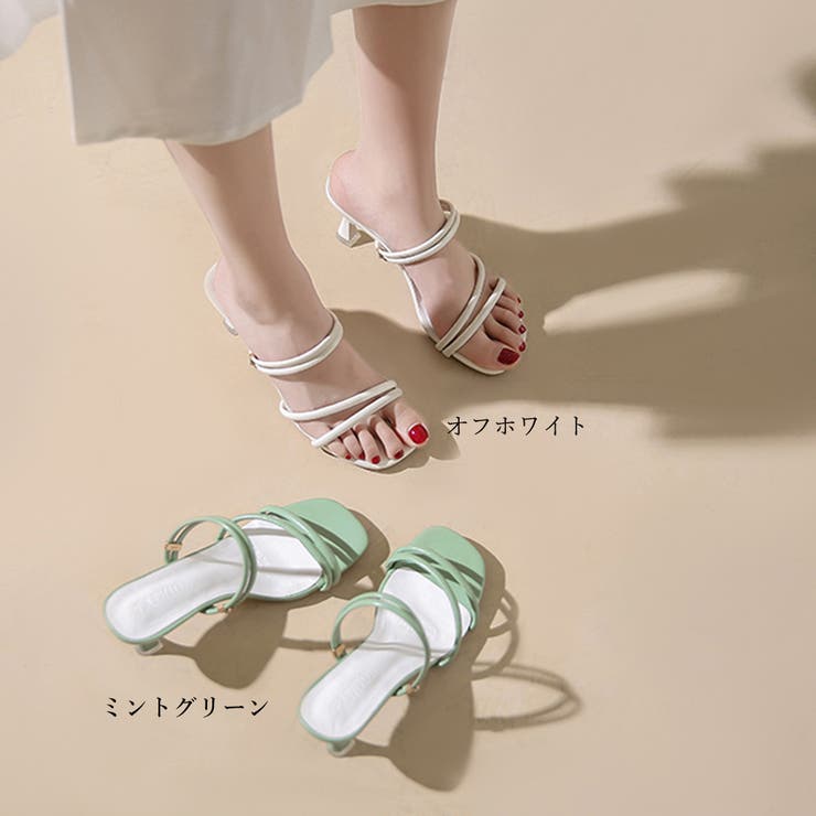 ヒールサンダル ストラップ 2way[品番：II000008877