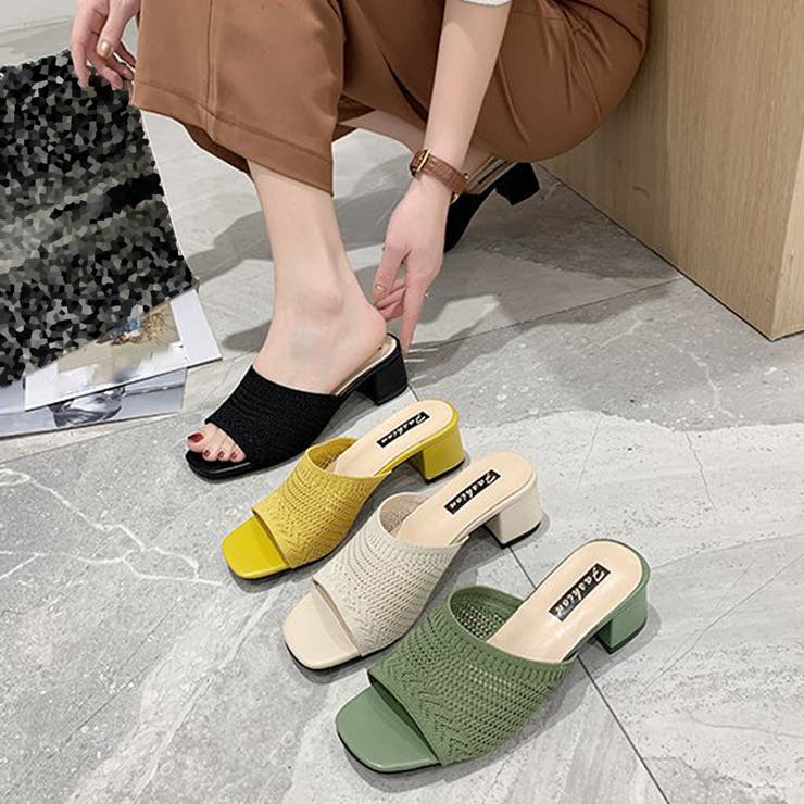 ミュールサンダル チャンキーヒール 美脚 | Miniministore | 詳細画像7 