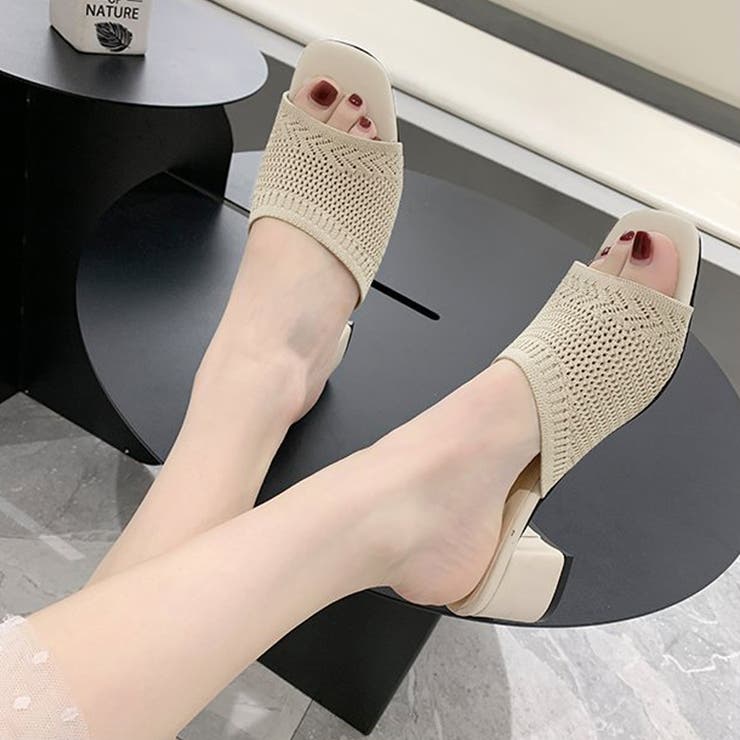 ミュールサンダル チャンキーヒール 美脚 | Miniministore | 詳細画像9 