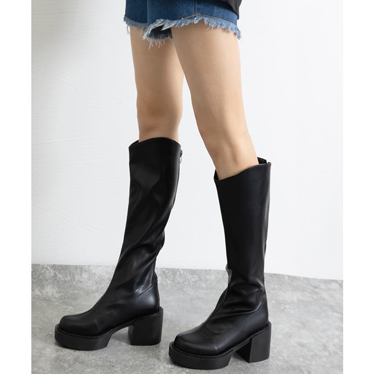 ロングブーツ 厚底 ジョッキーブーツ韓国 | Miniministore | 詳細画像6 