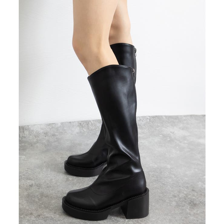 ロングブーツ 厚底 ジョッキーブーツ韓国 | Miniministore | 詳細画像7 
