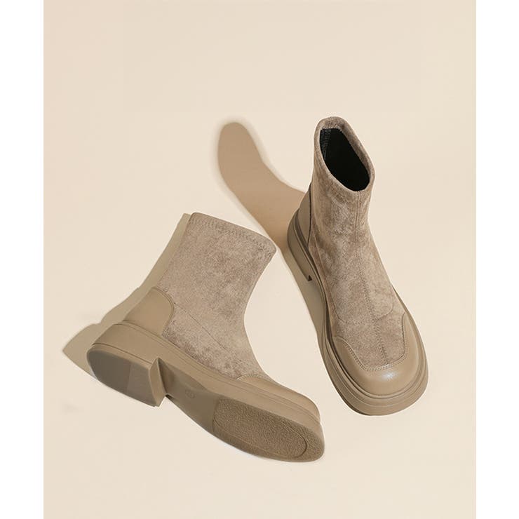 ショートブーツ スエード調 ミドルブーツ | Miniministore | 詳細画像17 