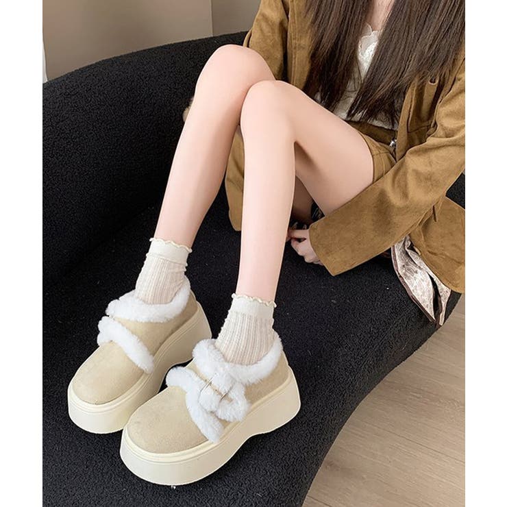 もこもこファー厚底ムートンシューズ裏起毛 | Miniministore | 詳細画像14 