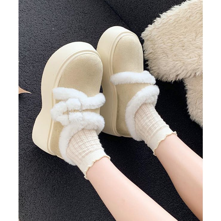 もこもこファー厚底ムートンシューズ裏起毛 | Miniministore | 詳細画像6 