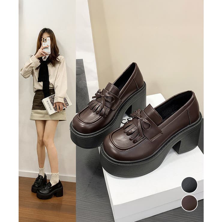 タッセル厚底ローファー ボリュームソール | Miniministore | 詳細画像1 