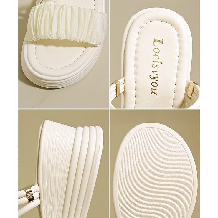 厚底ストラップサンダル美脚ウェッジソール | Miniministore | 詳細画像19 