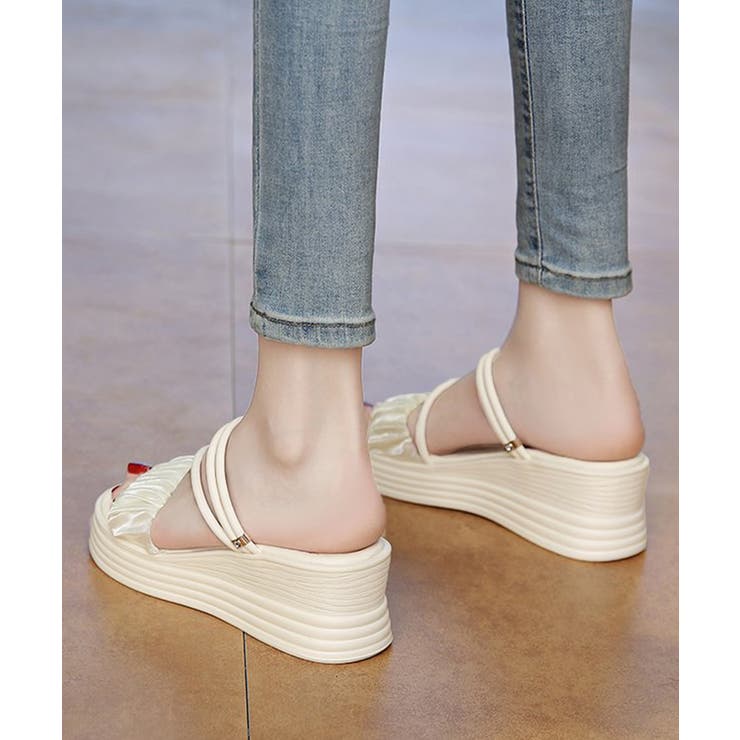 厚底ストラップサンダル美脚ウェッジソール | Miniministore | 詳細画像5 
