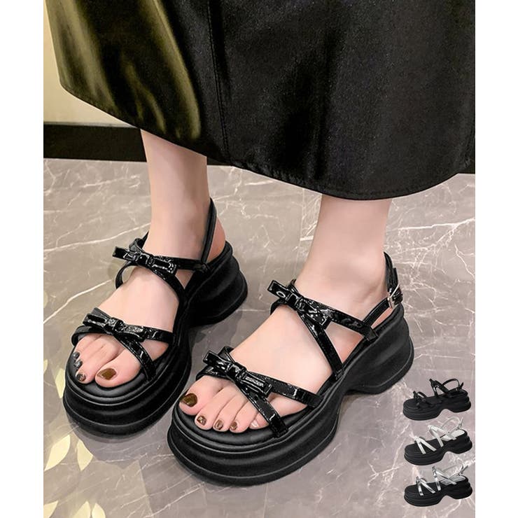 厚底サンダル レディースリボンサンダル夏 | Miniministore | 詳細画像1 