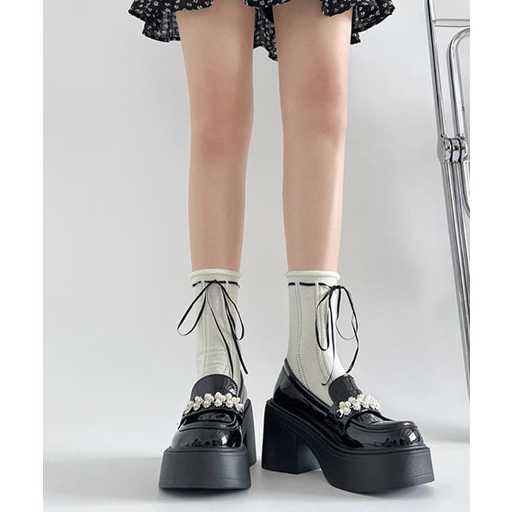 パールビジュー厚底ローファー フェミニン | Miniministore | 詳細画像11 