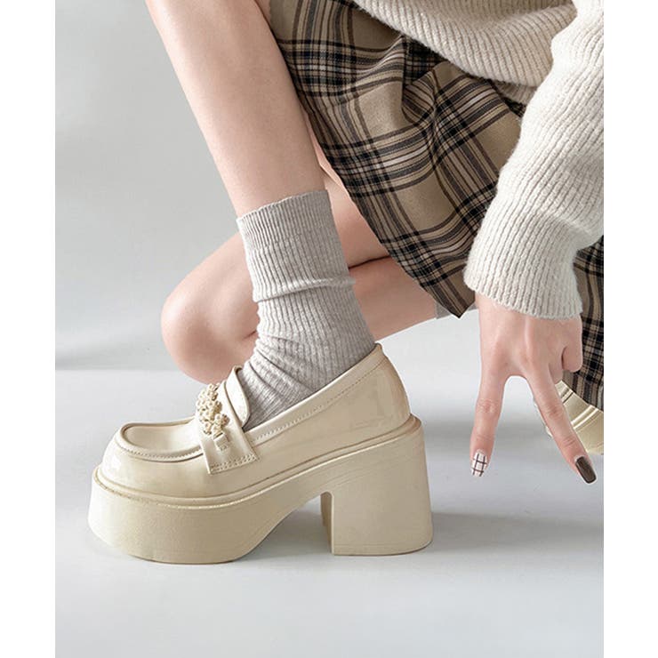 パールビジュー厚底ローファー フェミニン | Miniministore | 詳細画像17 