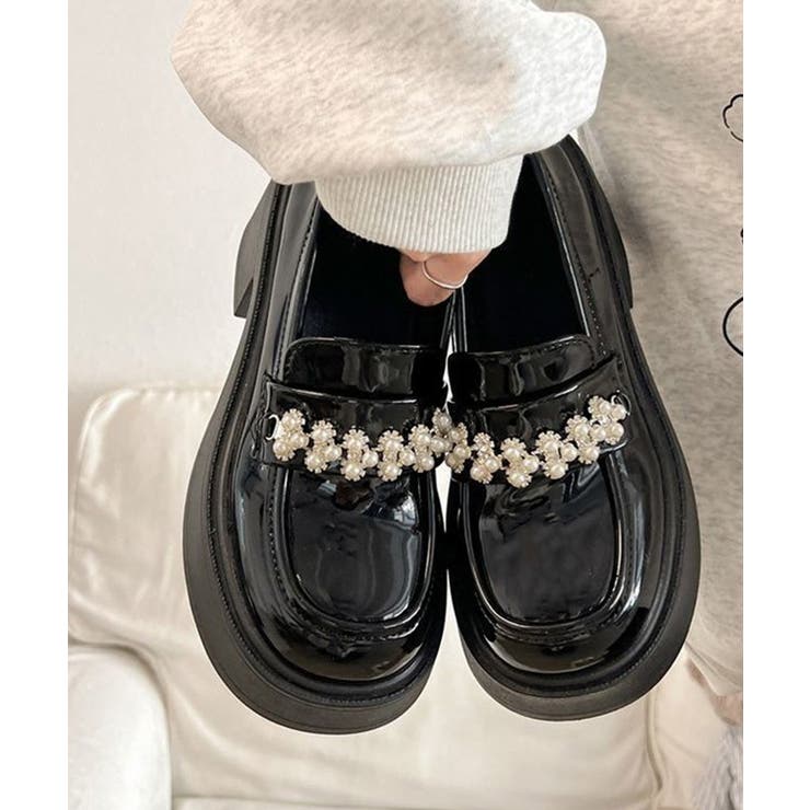 パールビジュー厚底ローファー フェミニン | Miniministore | 詳細画像5 