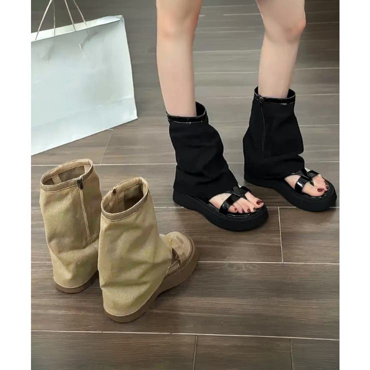 レッグウォーマーサンダル厚底サンダル美脚 | Miniministore | 詳細画像13 