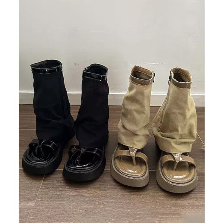 レッグウォーマーサンダル厚底サンダル美脚 | Miniministore | 詳細画像15 