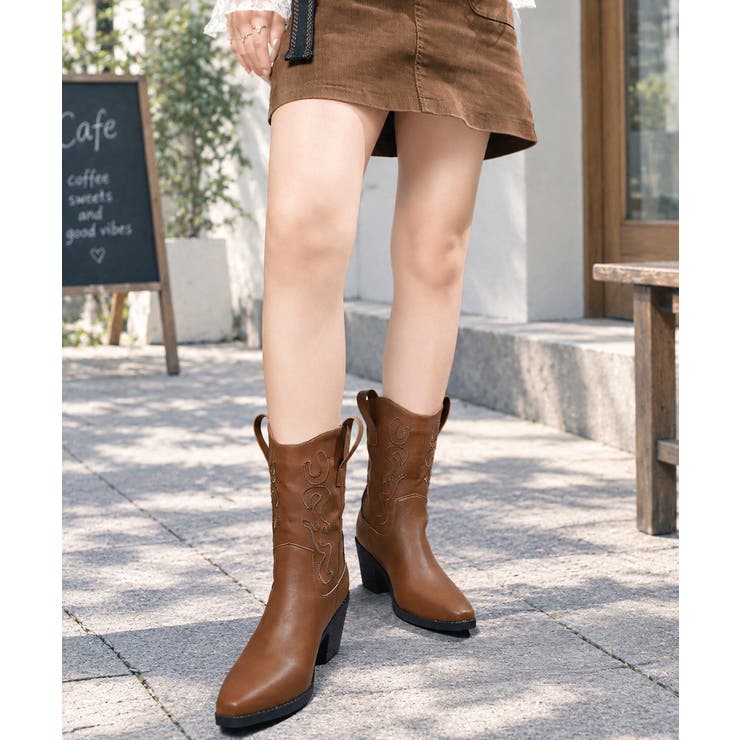刺しゅうウエスタンブーツポインテッドトゥ | Miniministore | 詳細画像10 