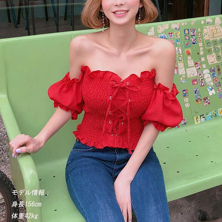 【ANDMARY】オフショルダートップス mdl_1_a9e7e5d8-38c2-4f9b-a04f-