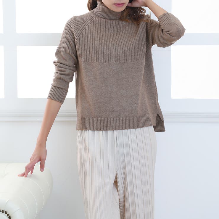 国内最安値! タートルネックニット レディース 秋冬[品番:II000004689 服&ファッション小物