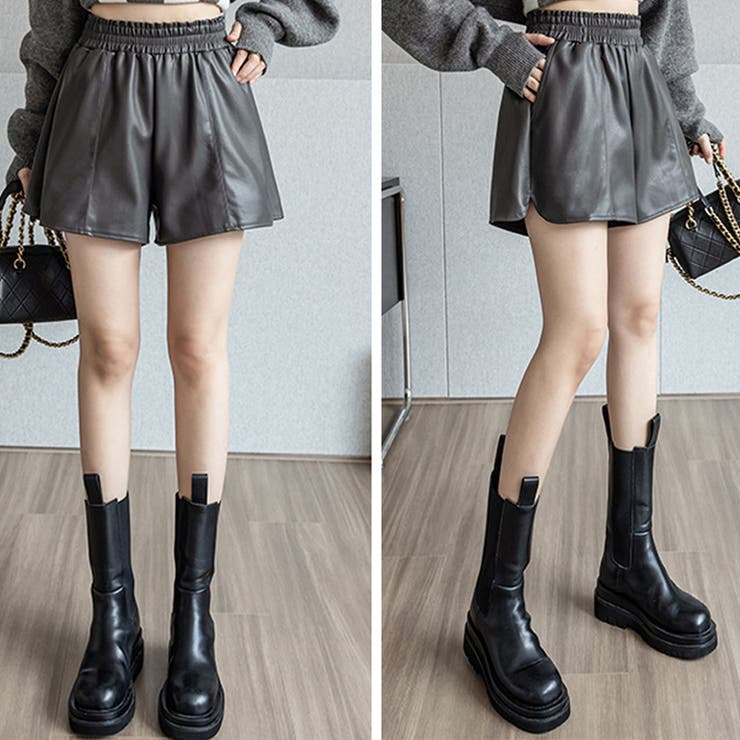 GANNI ガニー レザー ショートパンツ