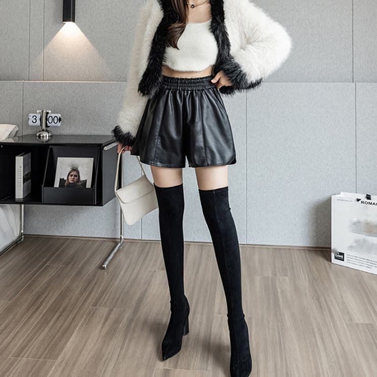 PUレザー ショートパンツ レディース | Miniministore | 詳細画像7 