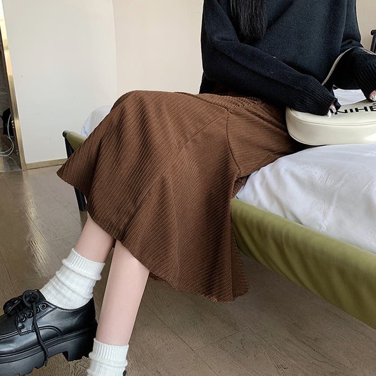 marai ドット チュール アシンメトリー スカート レディース 黒