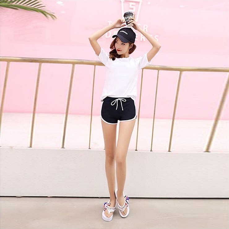 パイピング ショートパンツ 韓国 部屋着[品番：II000010616