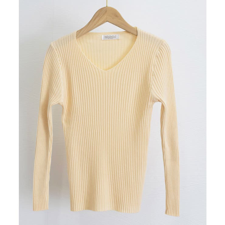 タイト リブニット vネック きれいめ | Miniministore | 詳細画像16 