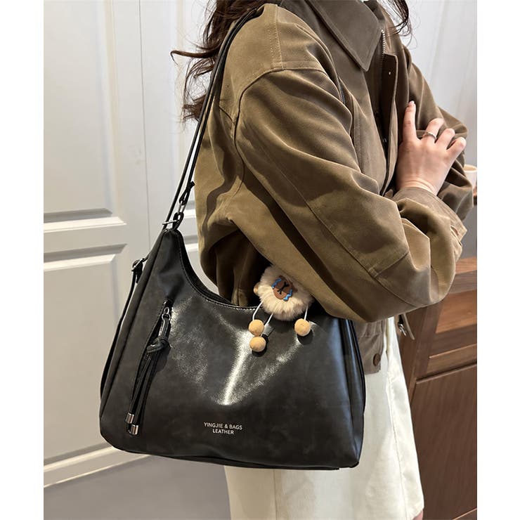 ブラック | レディース 上品 フェイクレザーバッグ | SUNSHINE CLOSET