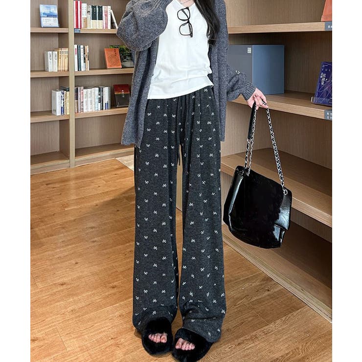 ダークグレー | 薄手スウェットパンツ 韓国風ワイドパンツ | Miniministore