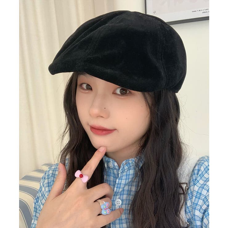 ブラック | ハンチング レディース キャスケット秋冬 | Miniministore