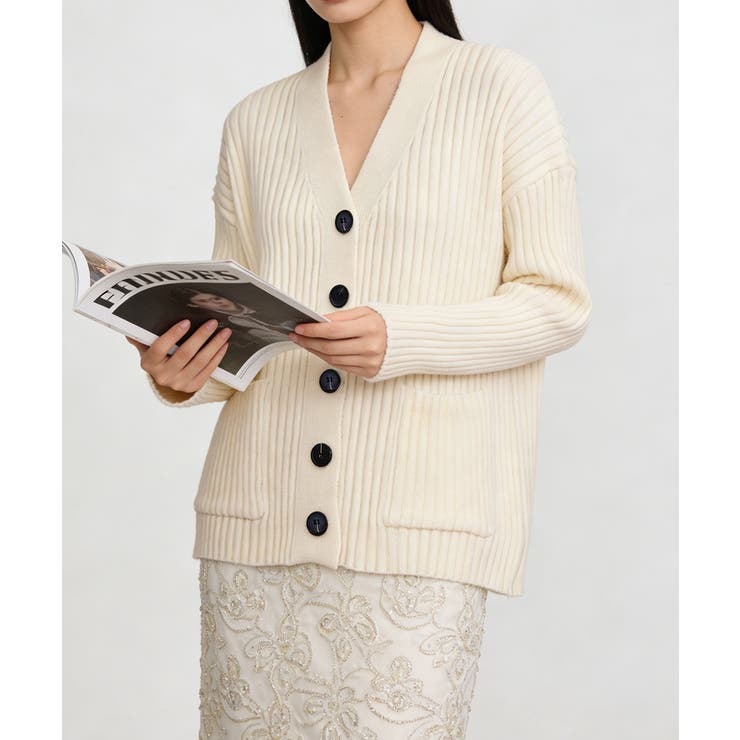 アイボリー | ニットカーディガン レディース アウター | Miniministore