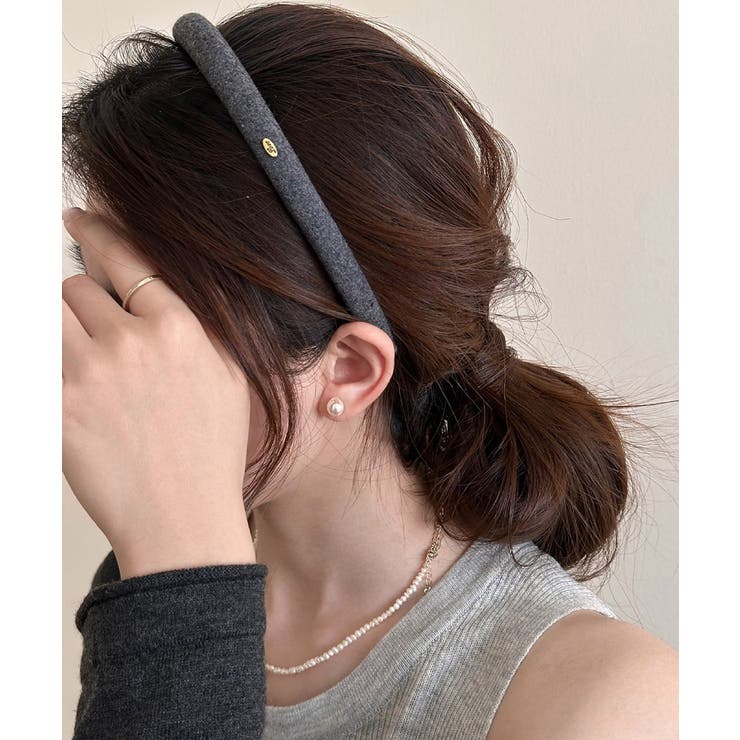 グレー | スリムカチューシャ シンプル 大人可愛い | Miniministore