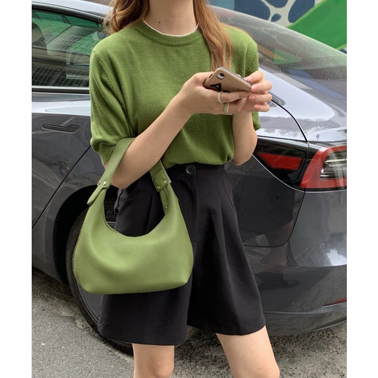 フェイクレザーワンハンドルバッグ 韓国風[品番：II000011842