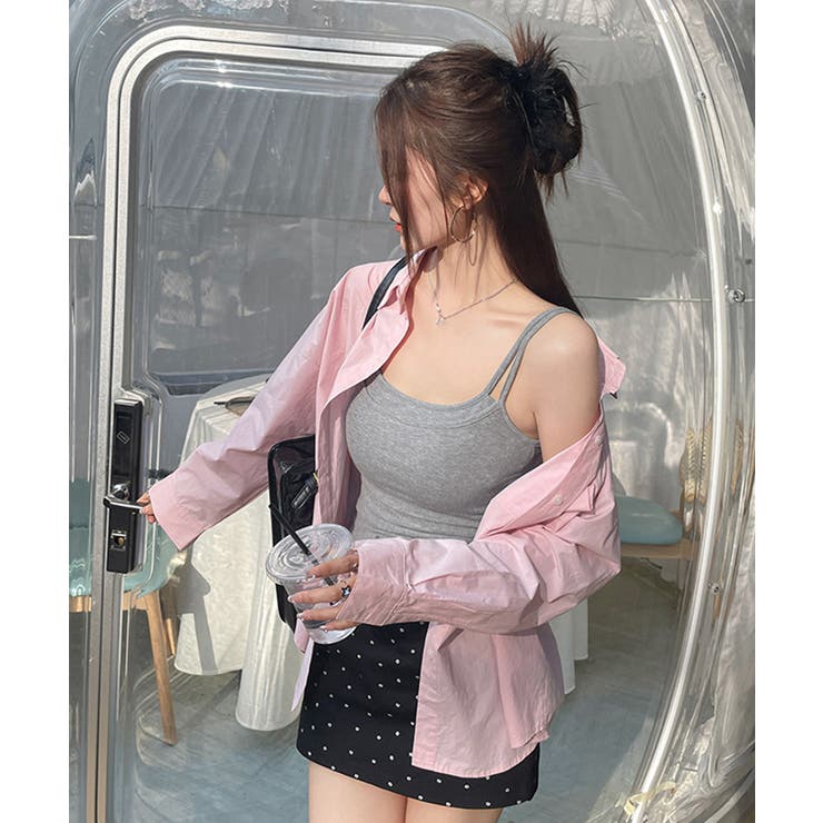 カップ付きキャミソール ブラトップ韓国風 | Miniministore | 詳細画像6 