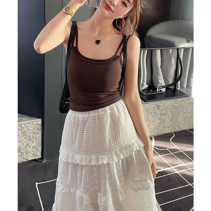 カップ付きキャミソール ブラトップ韓国風 | Miniministore | 詳細画像7 