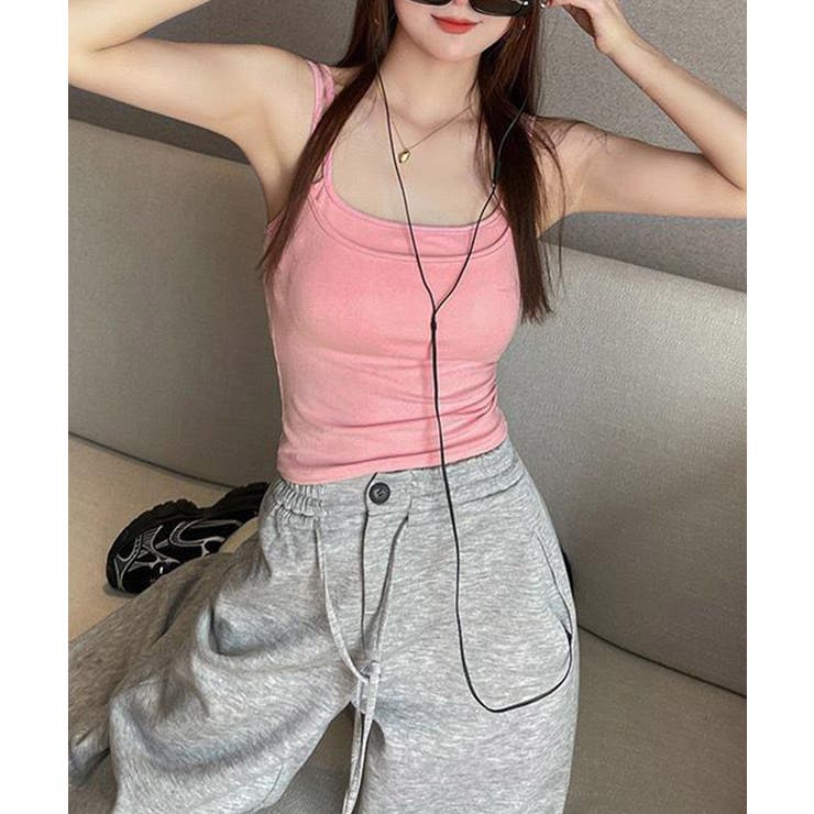 カップ付きキャミソール ブラトップ韓国風 | Miniministore | 詳細画像9 