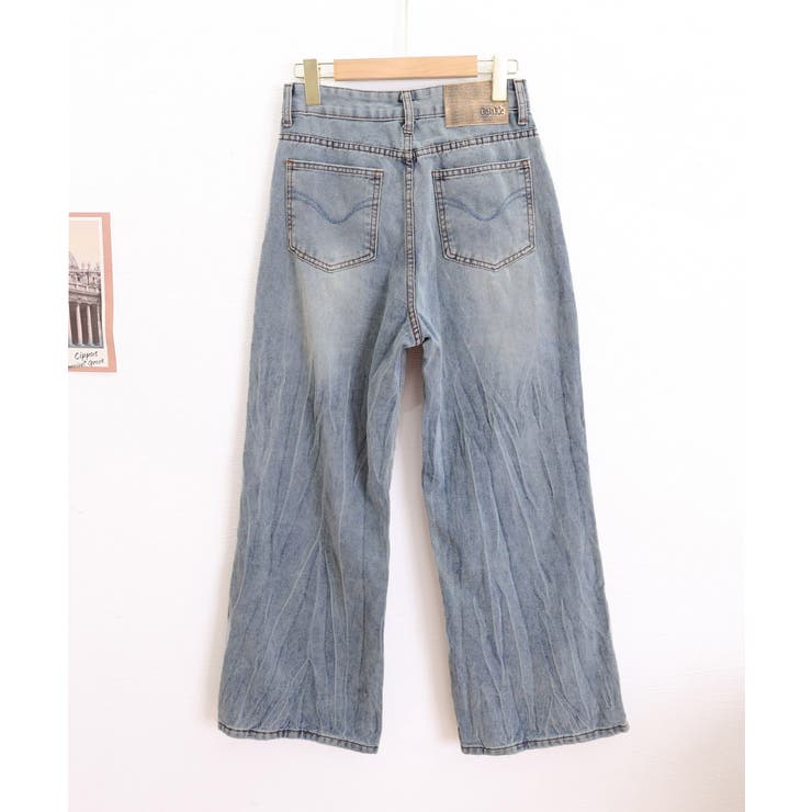 ワイドデニムパンツ ハイウエストジーンズ | Miniministore | 詳細画像14 