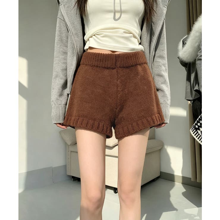 ショートニットパンツ 暖かい短パン 春秋 | Miniministore | 詳細画像12 