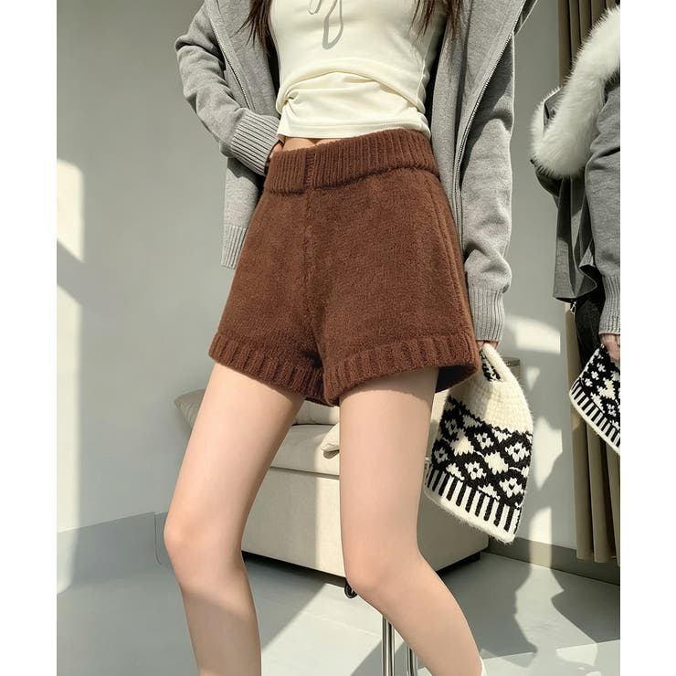 ショートニットパンツ 暖かい短パン 春秋 | Miniministore | 詳細画像13 