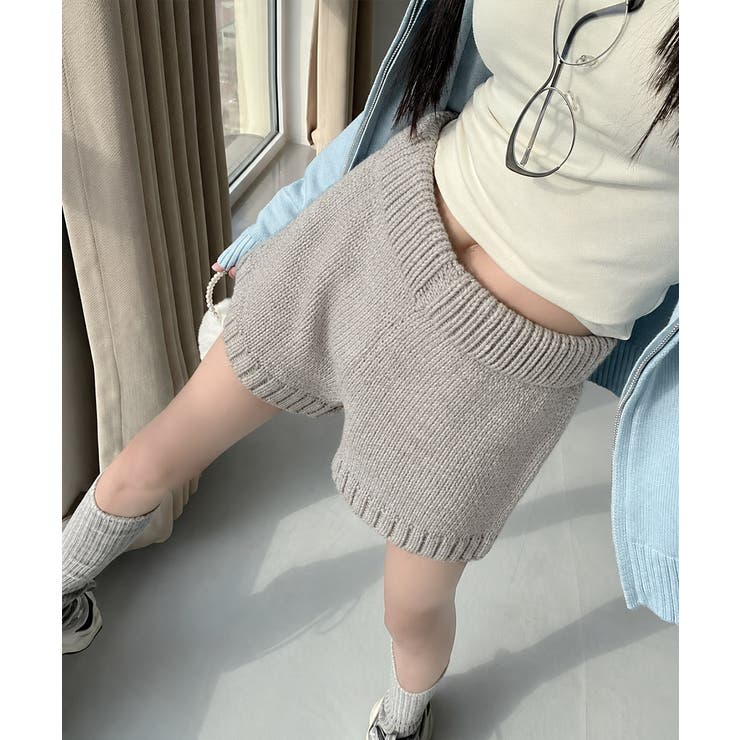 ショートニットパンツ 暖かい短パン 春秋 | Miniministore | 詳細画像15 