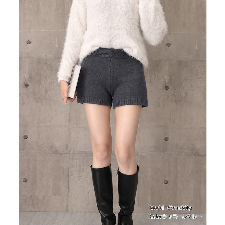 ショートニットパンツ 暖かい短パン 春秋 | Miniministore | 詳細画像17 