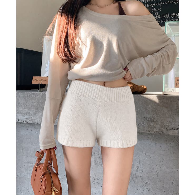 ショートニットパンツ 暖かい短パン 春秋 | Miniministore | 詳細画像8 