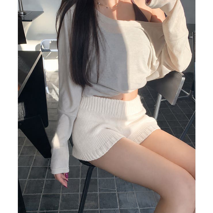 ショートニットパンツ 暖かい短パン 春秋 | Miniministore | 詳細画像9 