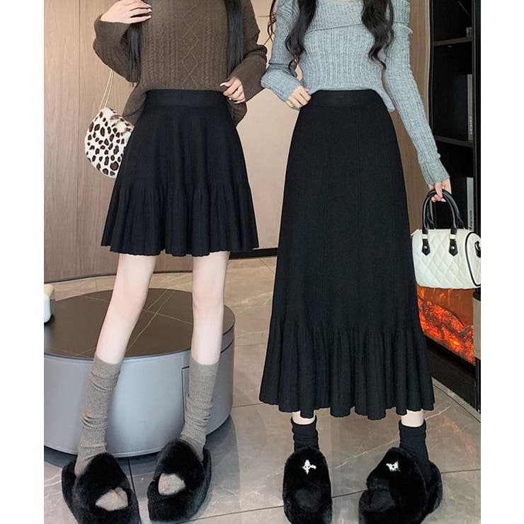 ニットスカート 無地スカート 2type | Miniministore | 詳細画像8 